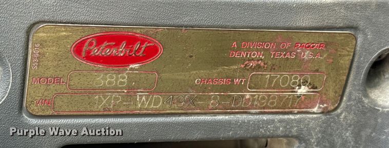 image for item ES5553 2013 Peterbilt 388 dump truck