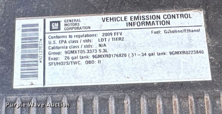 image for item ES5564 2009 Chevrolet Silverado 1500 utility bed pickup truck