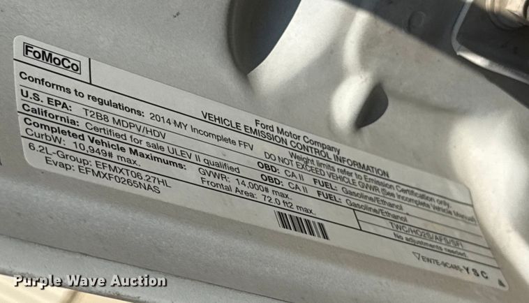 image for item ES5566 2014 Ford F350 Super Duty XL truck cab and chassis