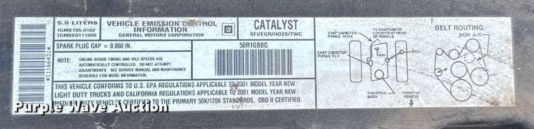 image for item ES5572 2001 Chevrolet Express 1500 van