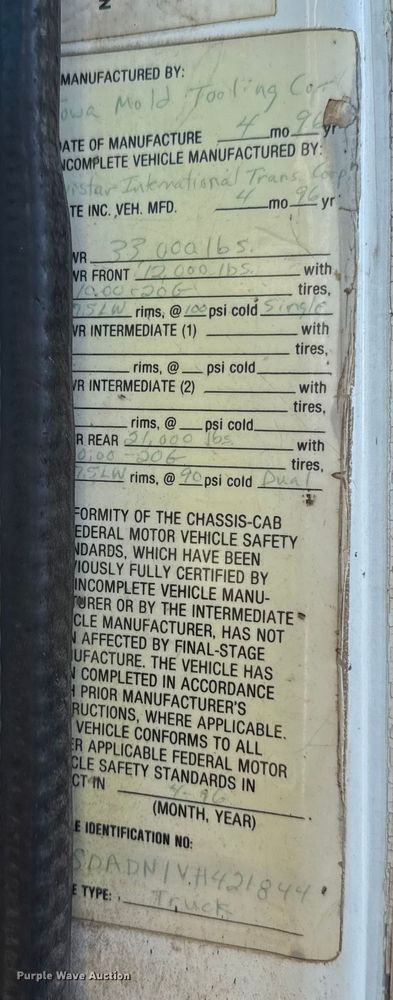 image for item ES5607 1997 International 4900 dump flatbed truck