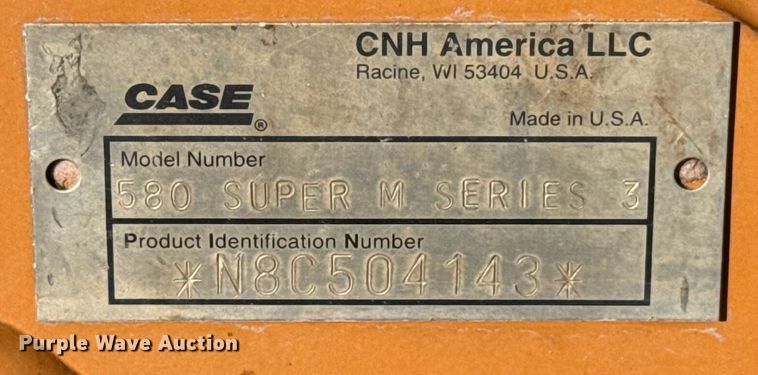 image for item ES5611 2008 Case 580 Super M Series 3 backhoe