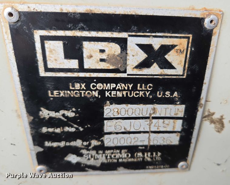 image for item ET1006 Link Belt 2800QUANTUM excavator