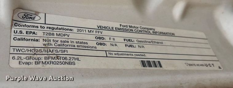 image for item ET1008 2011 Ford F250 Super Duty Crew Cab pickup truck