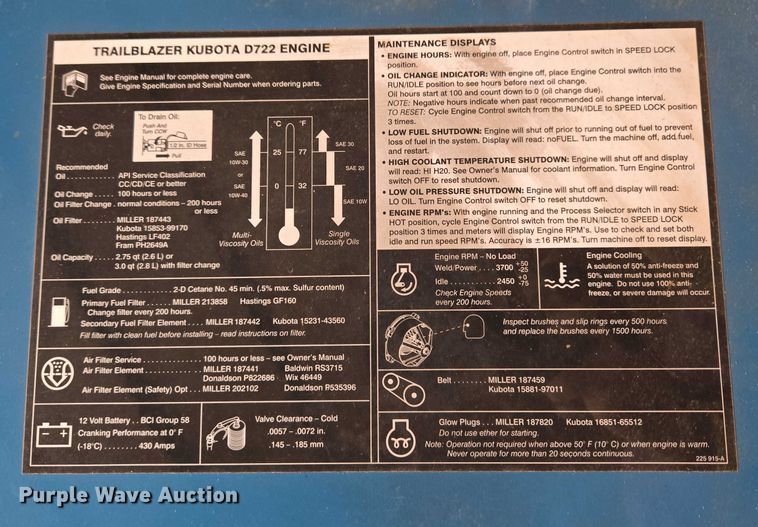 image for item ET1051 Miller Trailblazer 302 welder
