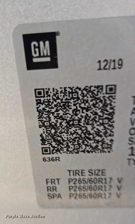 image for item ET1068 2020 Chevrolet Tahoe Police SUV