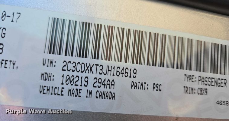 image for item ET1083 2018 Dodge Charger Police 