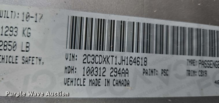 image for item ET1088 2018 Dodge Charger Police 