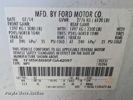 image for item ET1090 2015 Ford Explorer SUV