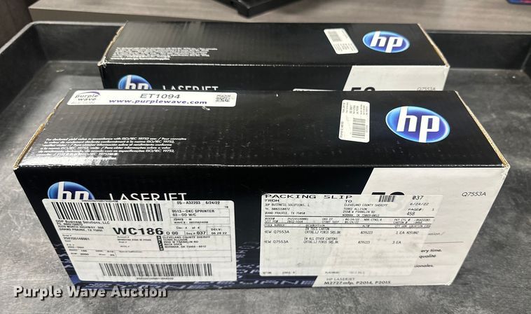 image for item ET1094 (2) HP LaserJet Q7553A cartridges