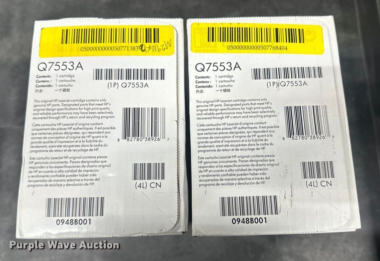 image for item ET1094 (2) HP LaserJet Q7553A cartridges