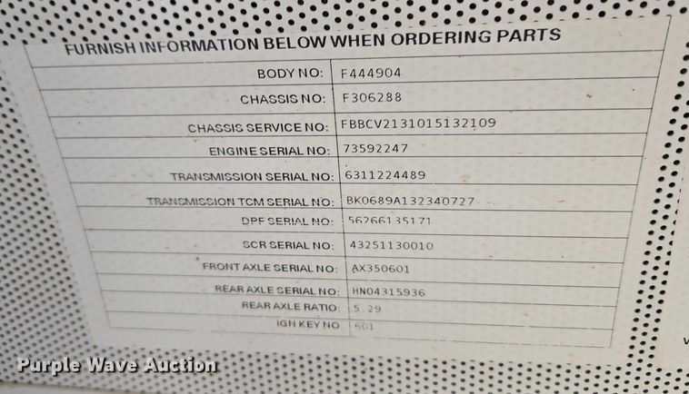 image for item ET1098 2015 Blue Bird Bb Conventional school bus