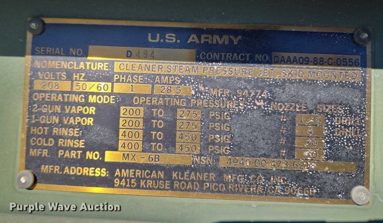 image for item ET1140 American Kleaner Mft. Co. pressure washer