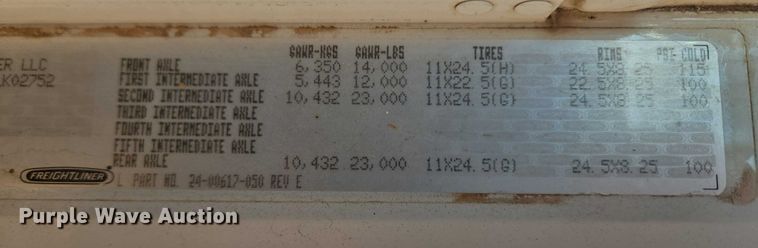 image for item ET1142 2002 Freightliner FLD Classic semi truck cab