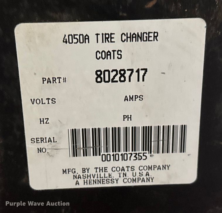 image for item ET4062 Coats 4050A tire changer