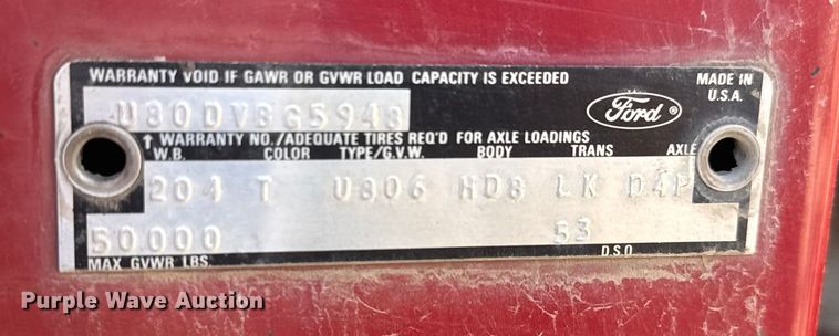 image for item ET4070 1978 Ford 8000 semi truck