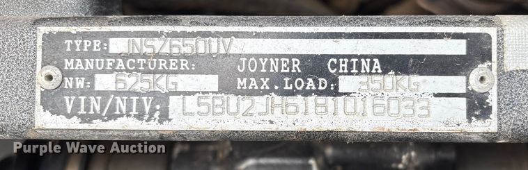 image for item ET4077 2008 Joyner JNSZ650UV utility vehicle