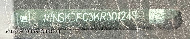 image for item ET4080 2019 Chevrolet Tahoe Police SUV