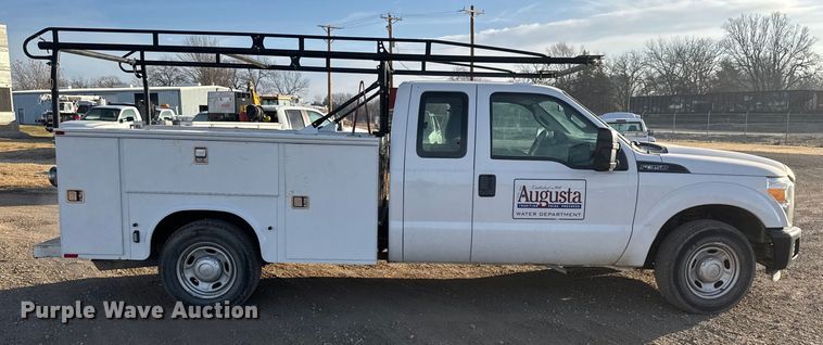 image for item ET4090 2013 Ford F350 Super Duty Ext. Cab utility bed pickup truck