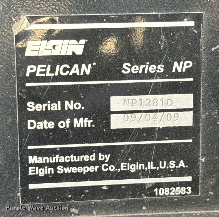 image for item ET4093 2009 Elgin Pelican Series NP street sweeper