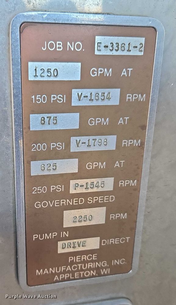 image for item ET5381 1986 Pierce pumper fire truck