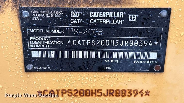 image for item ET6808 2002 Caterpillar PS-200B pneumatic roller