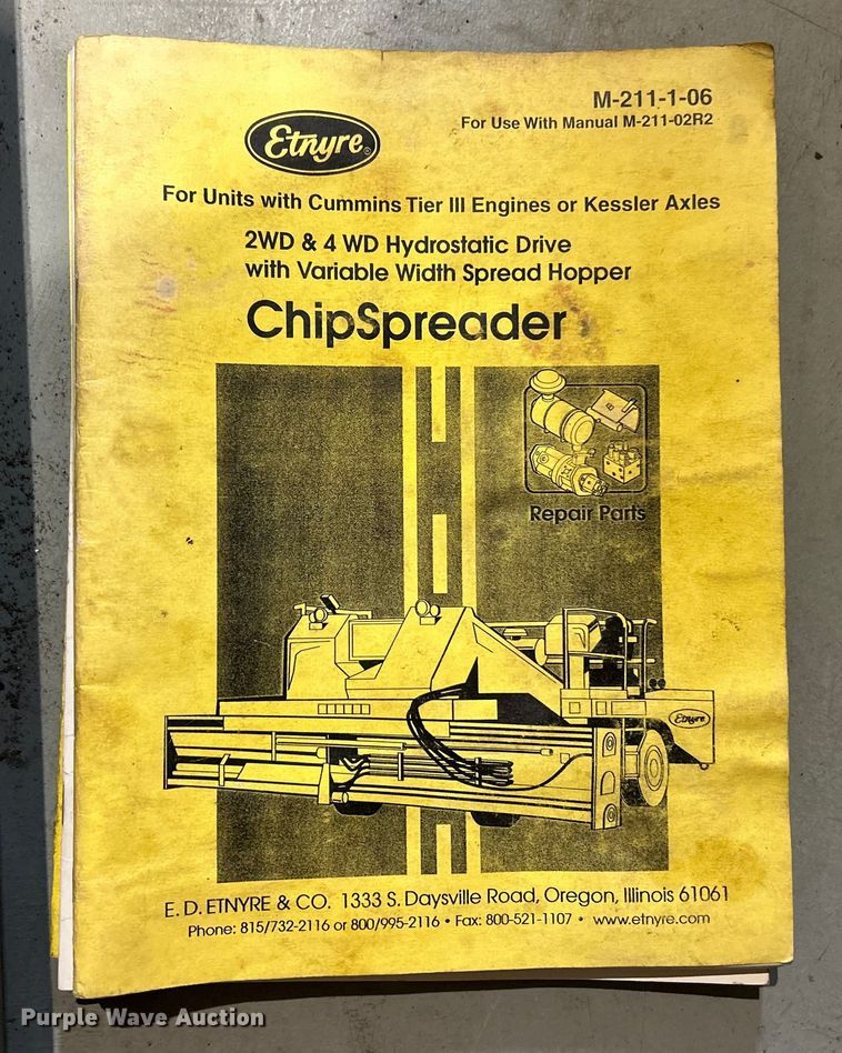 image for item ET6810 2011 Etnyre Quad chip spreader