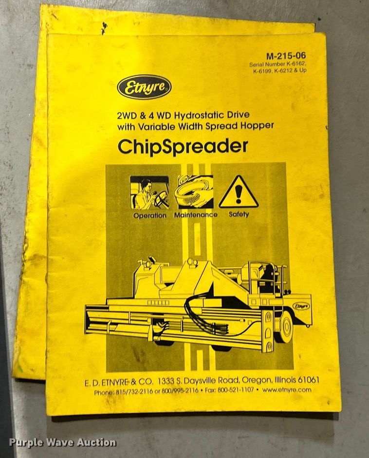 image for item ET6810 2011 Etnyre Quad chip spreader