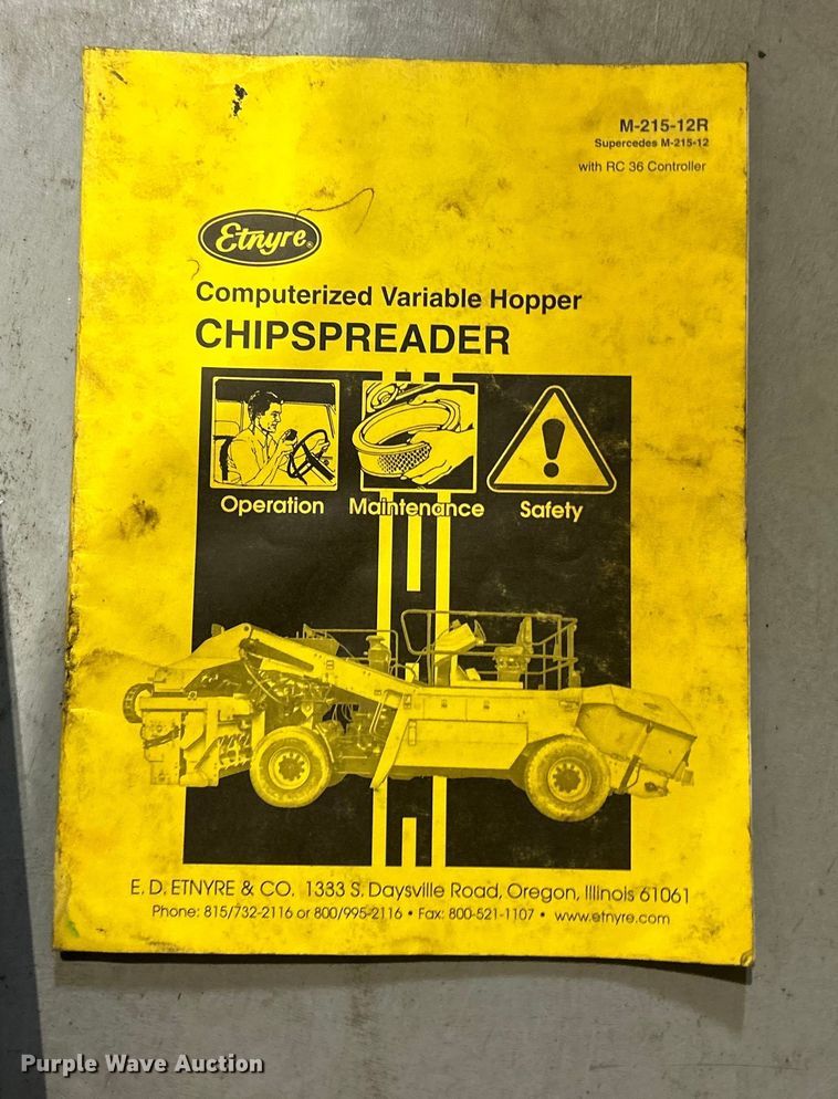 image for item ET6810 2011 Etnyre Quad chip spreader