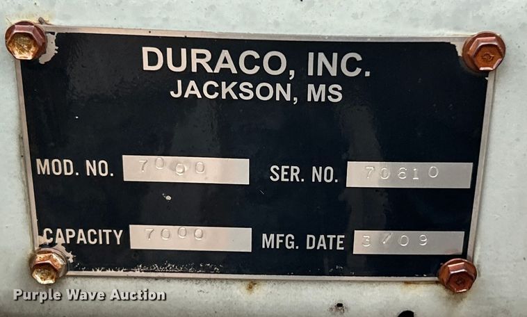 image for item ET6812 Duraco 7000 oil tank