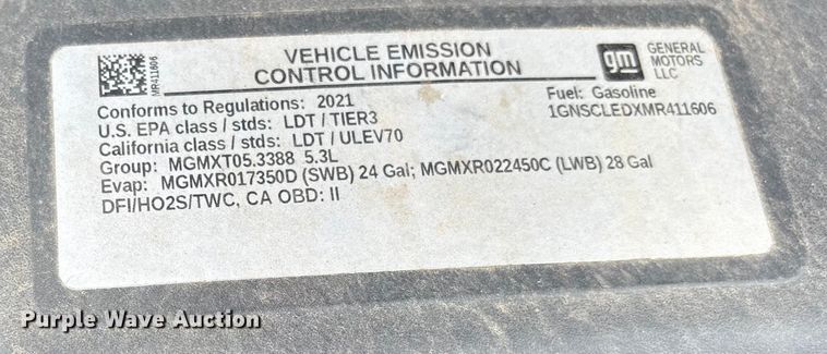 image for item ET7456 2021 Chevrolet Tahoe SUV