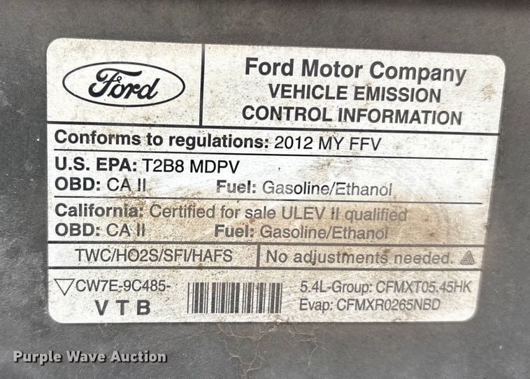 image for item ET7457 2012 Ford E350 van