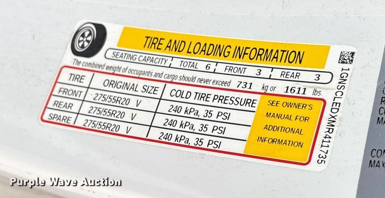 image for item ET7459 2021 Chevrolet Tahoe SUV