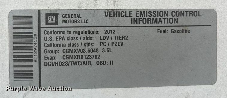 image for item EU0149 2012 Chevrolet Impala LT 
