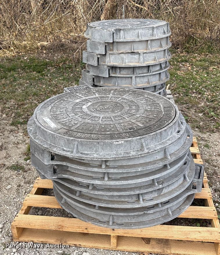 image for item EU0154 (16) Blue Green Municipal Sewper Cover man hole covers