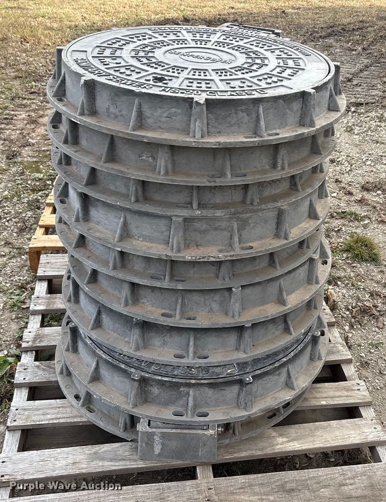 image for item EU0154 (16) Blue Green Municipal Sewper Cover man hole covers