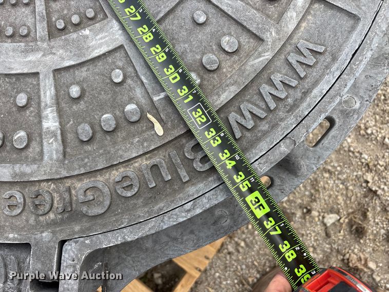 image for item EU0154 (16) Blue Green Municipal Sewper Cover man hole covers