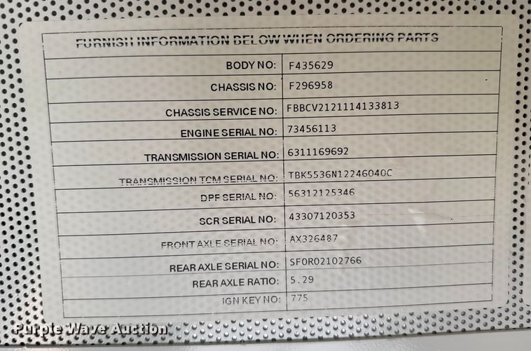 image for item EU6499 2014 Blue Bird BB CV2610S school bus