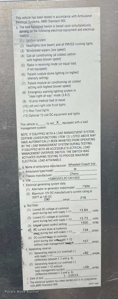 image for item EV2590 2012 Chevrolet 4500 Express ambulance