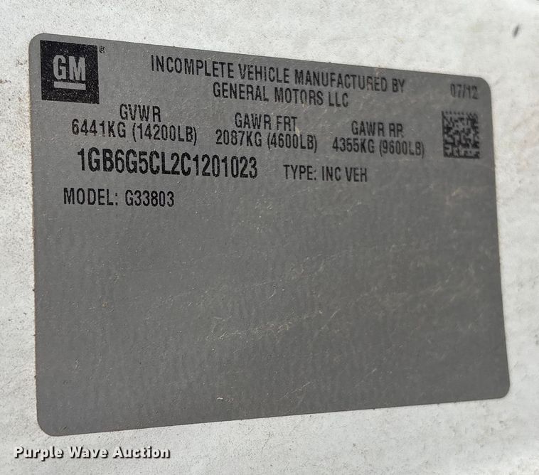 image for item EV2590 2012 Chevrolet 4500 Express ambulance