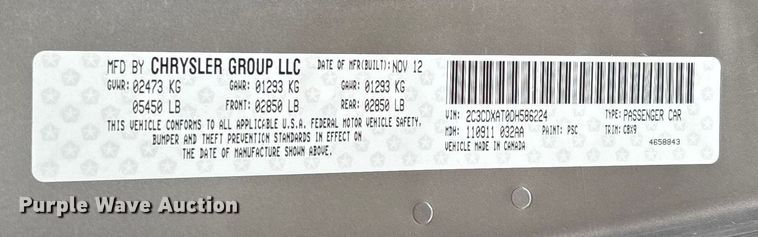 image for item EV3496 2013 Dodge Charger Police Police