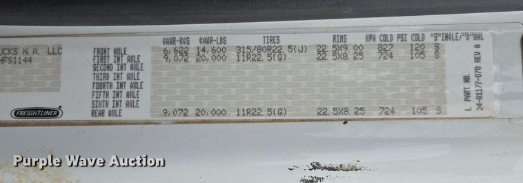 image for item EV5429 2014 Freightliner 108SD dump truck