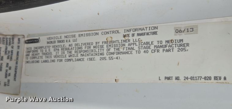 image for item EV5429 2014 Freightliner 108SD dump truck