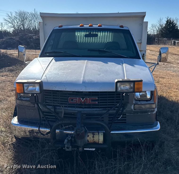 image for item FB0528 1998 GMC Sierra C3500 dump bed pickup truck