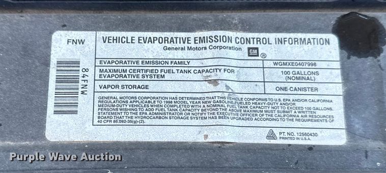 image for item FB0528 1998 GMC Sierra C3500 dump bed pickup truck