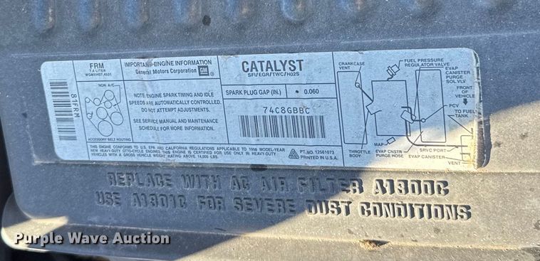 image for item FB0528 1998 GMC Sierra C3500 dump bed pickup truck