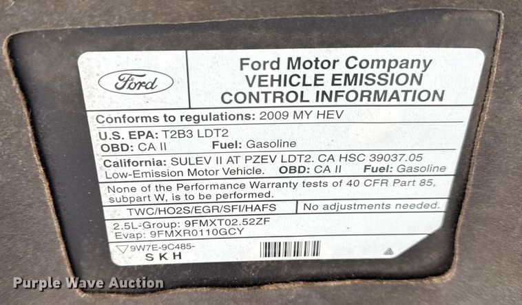 image for item FB8474 2009 Ford Escape Hybrid SUV