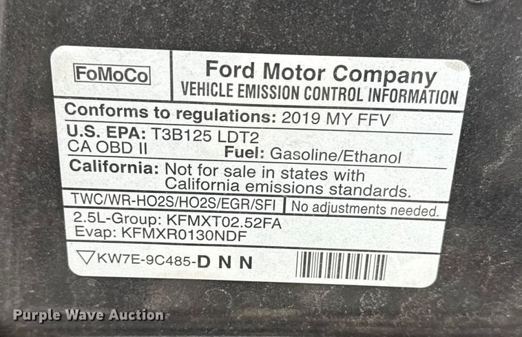 image for item FB8479 2019 Ford Escape SUV