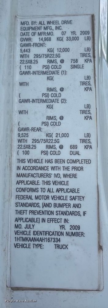 image for item FB8483 2010 International 7400 Service Truck