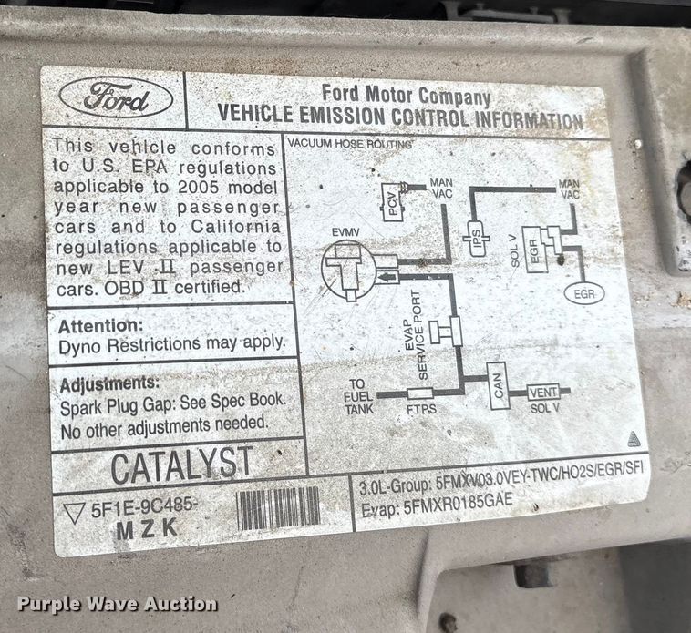 image for item FB8485 2005 Ford Taurus 